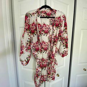 White Floral Robe BRIDAL
